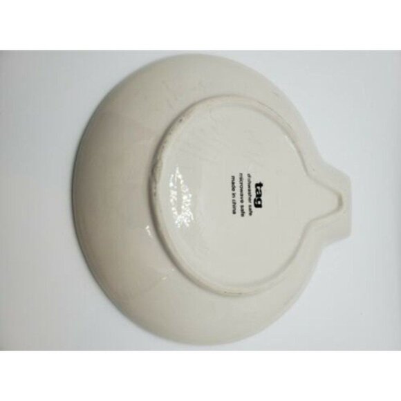 Set Of 2 Tag Ceramic Festive Holiday Plates In Ornament Shape Red Yellow Green - Picture 7 of 8